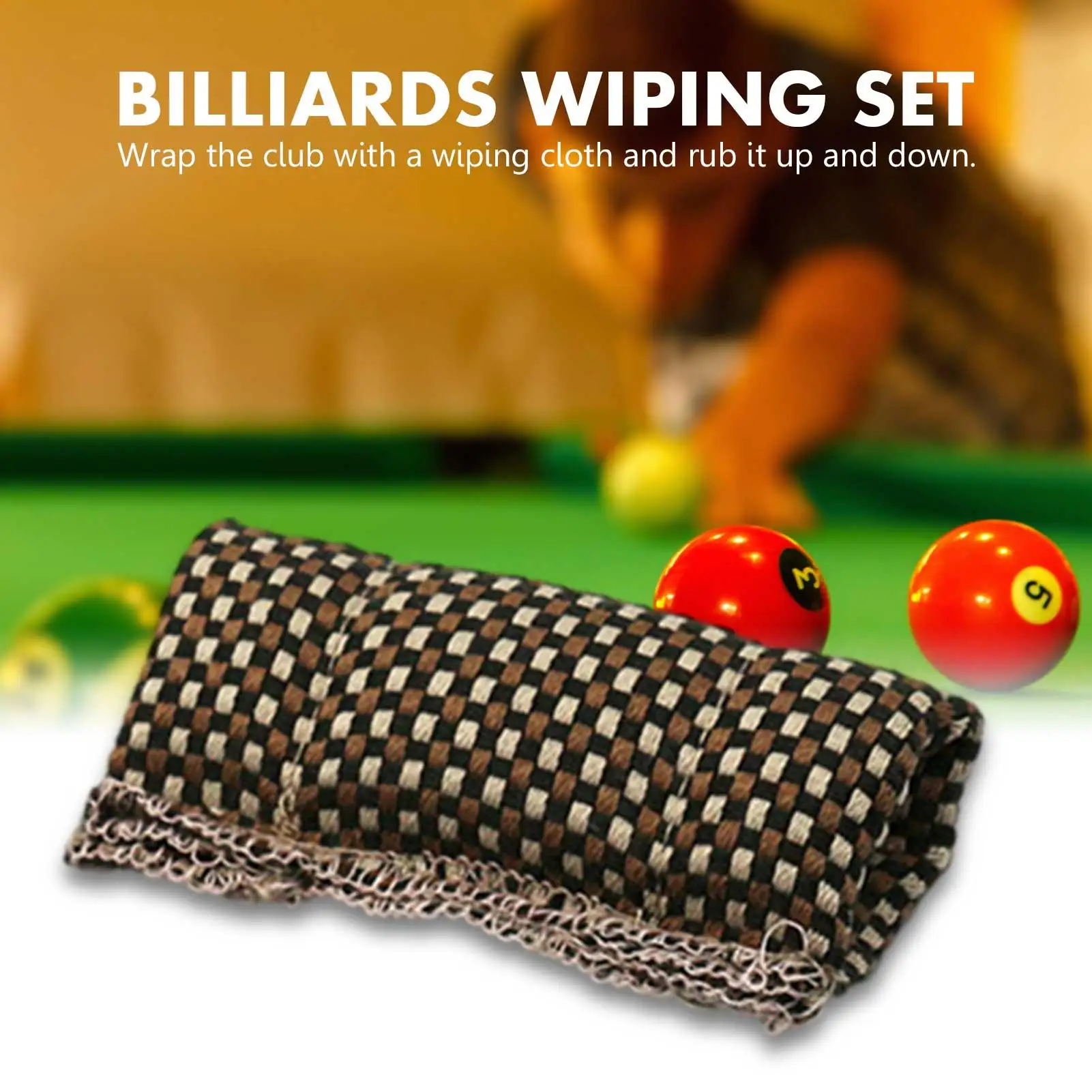 Billiard Cue Shaft Slicker Wiping Cloth Polishing Tools SnookerTowel Burnisher Cue Shaft Cleaner Billiards Accessories