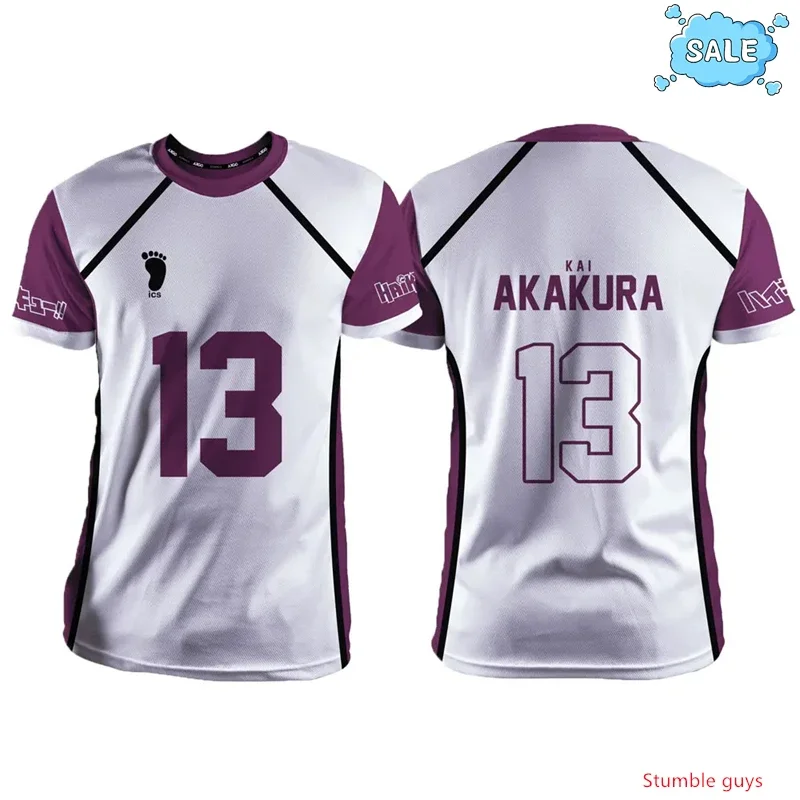 Haikyuu Nekoma Fashion Kids Boys Clothes Jersey T-shirt Anime Volleyball Club Kuroo Kozume Cosplay Men Daily Sport Tops