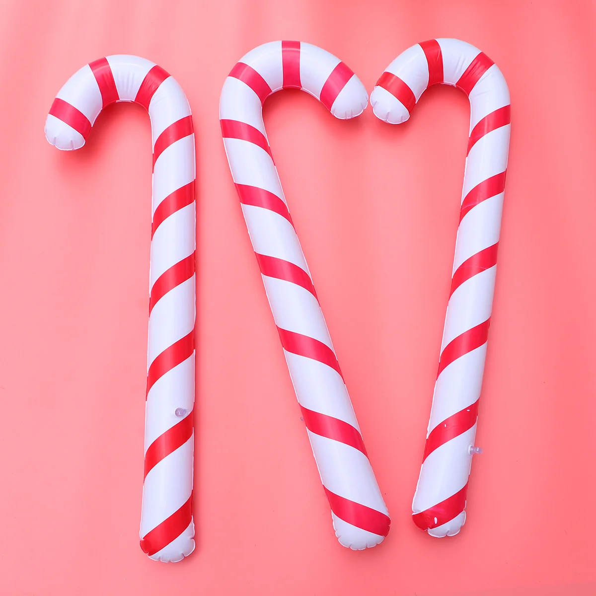 

6Pcs Christmas Crutch Balloons Reusable Inflatable Candy Cane Design for Party Ceremony Decoration Festive Events Supplies