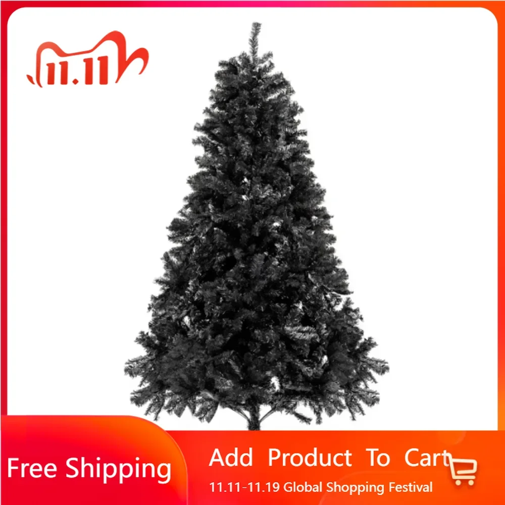 

Black 1150 Branches The leaves are made of flame retardant PVC material, which is durable and not easy to deform Christmas tree