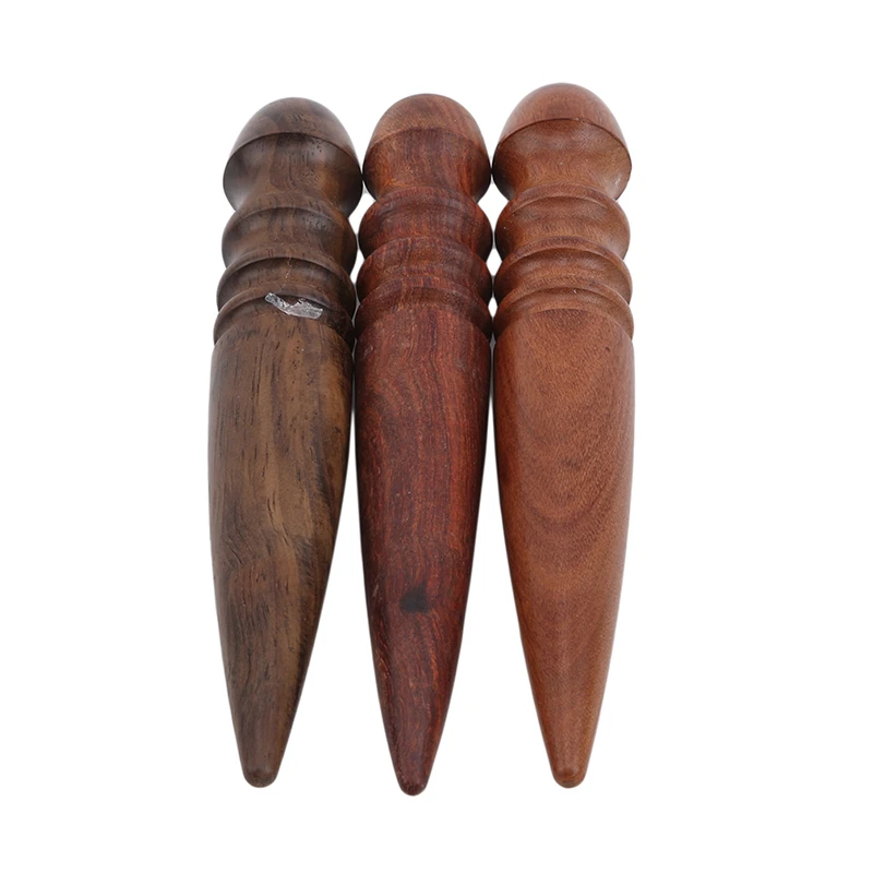 Wooden Round Burnishing Edge Leather Edge Slicking Round Grinding Rod for Polished Edge Leather Craft Working Tool