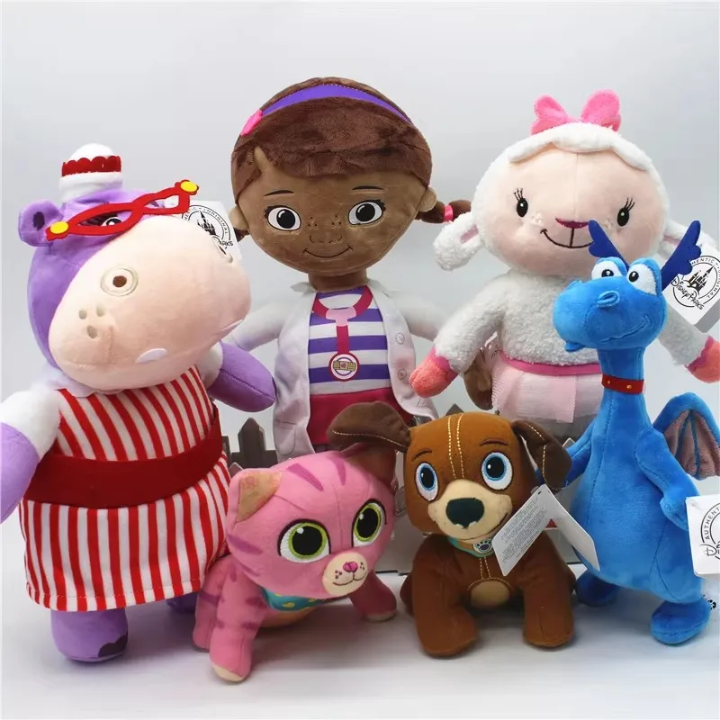 25/30cm Doc McStuffins Arzt Nilpferd Schaf Dinosaurier Plüschtier Cartoon Weiches Kissen Puppe Kinder Geburtstag Weihnachtsgeschenk
