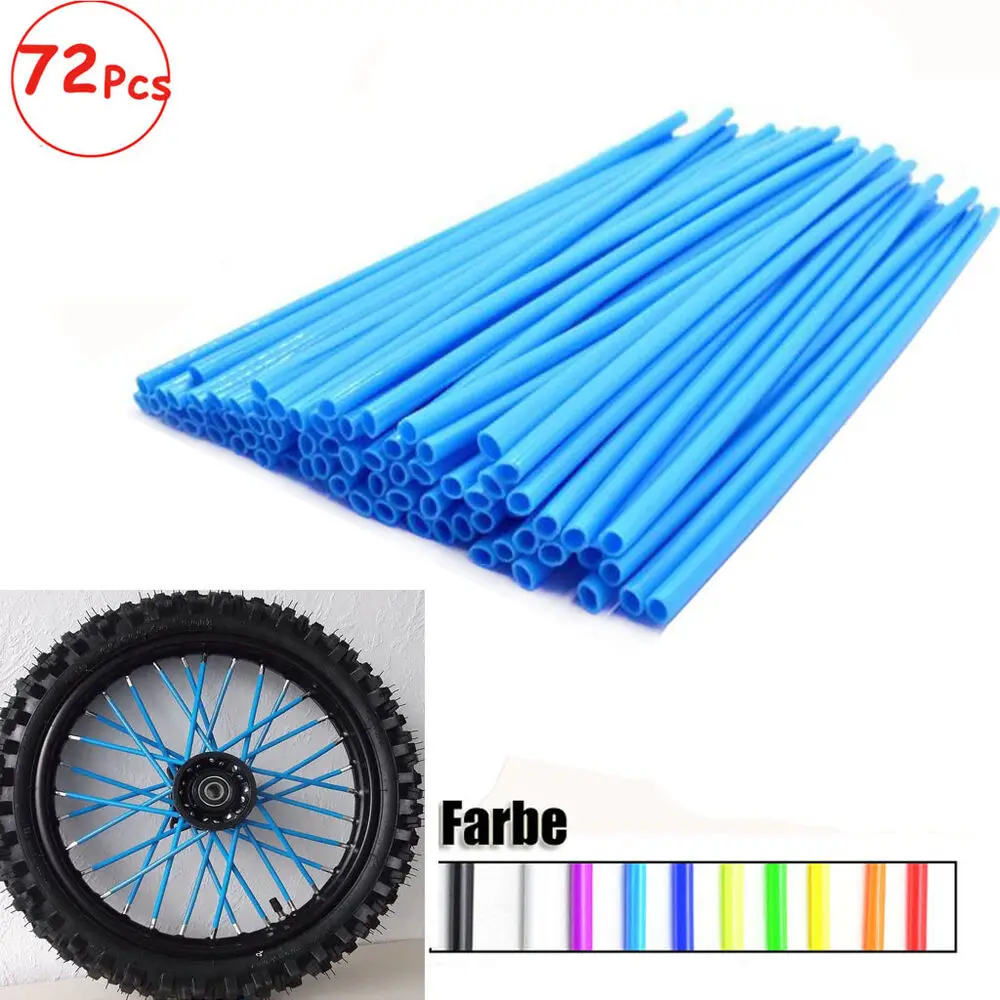 72 قطعة عجلة دراجة نارية تكلم حامي يلتف الحافات الجلد أغطية الكسوة الأنابيب ل موتوكروس دراجة دراجة اكسسوارات باردة 11 ألوان