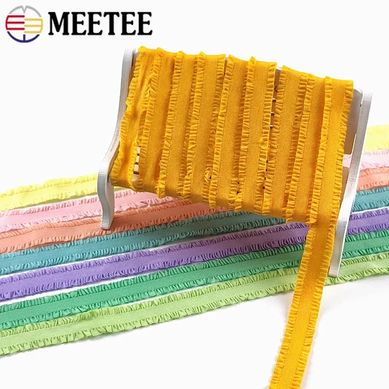 10/20Yards 13mm Colorful Elastic Bands Double Rubber Ribbon For Clothes Bra Underwear Webbing DIY Garment Sewing Accessories