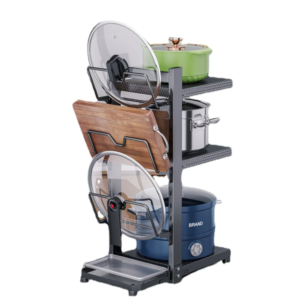 

Kitchen Multi-Layer Storage Rack Household Multi-Functional Cabinet Pot Rack Pot Table Sink Stove Layered Storage Rack