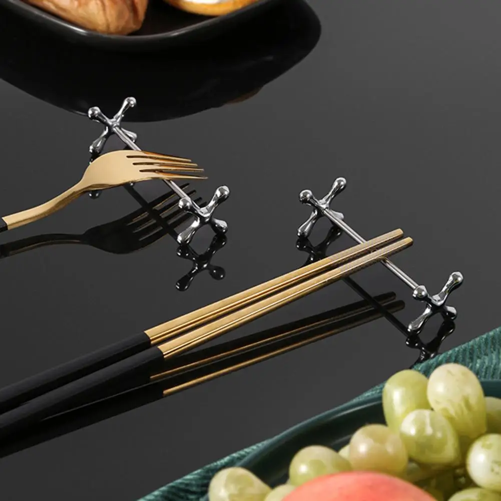 Reusable Chopstick Stand Dining Utensil Rest Prevents Rolling For Spoons Forks Dining Table Home Party Use ﻿
