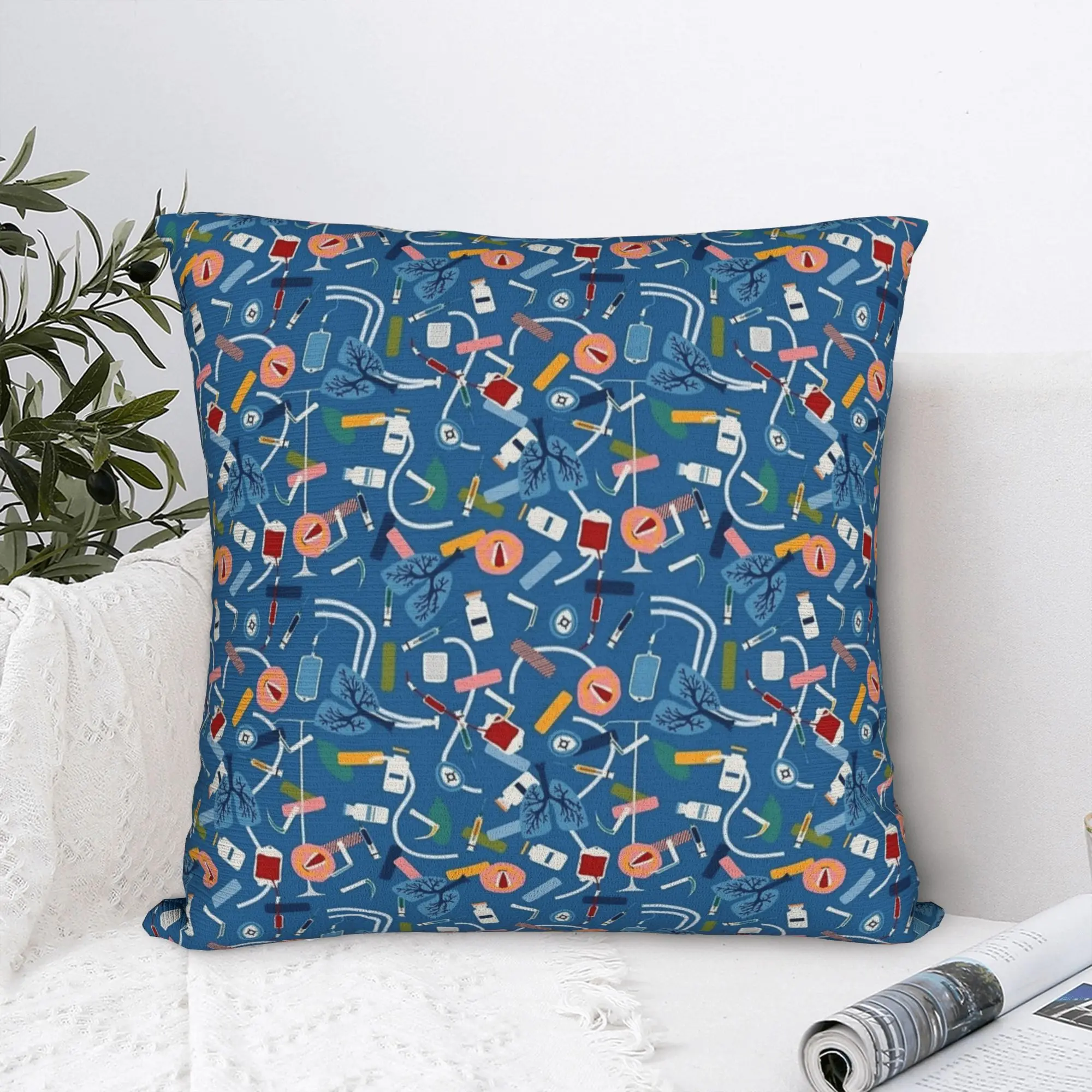Printed Anesthesia Anesthesiology Medical Pillowcase Polyester Cushion Cover Decorations Anesthetist Pillow Case Cover Bedroom