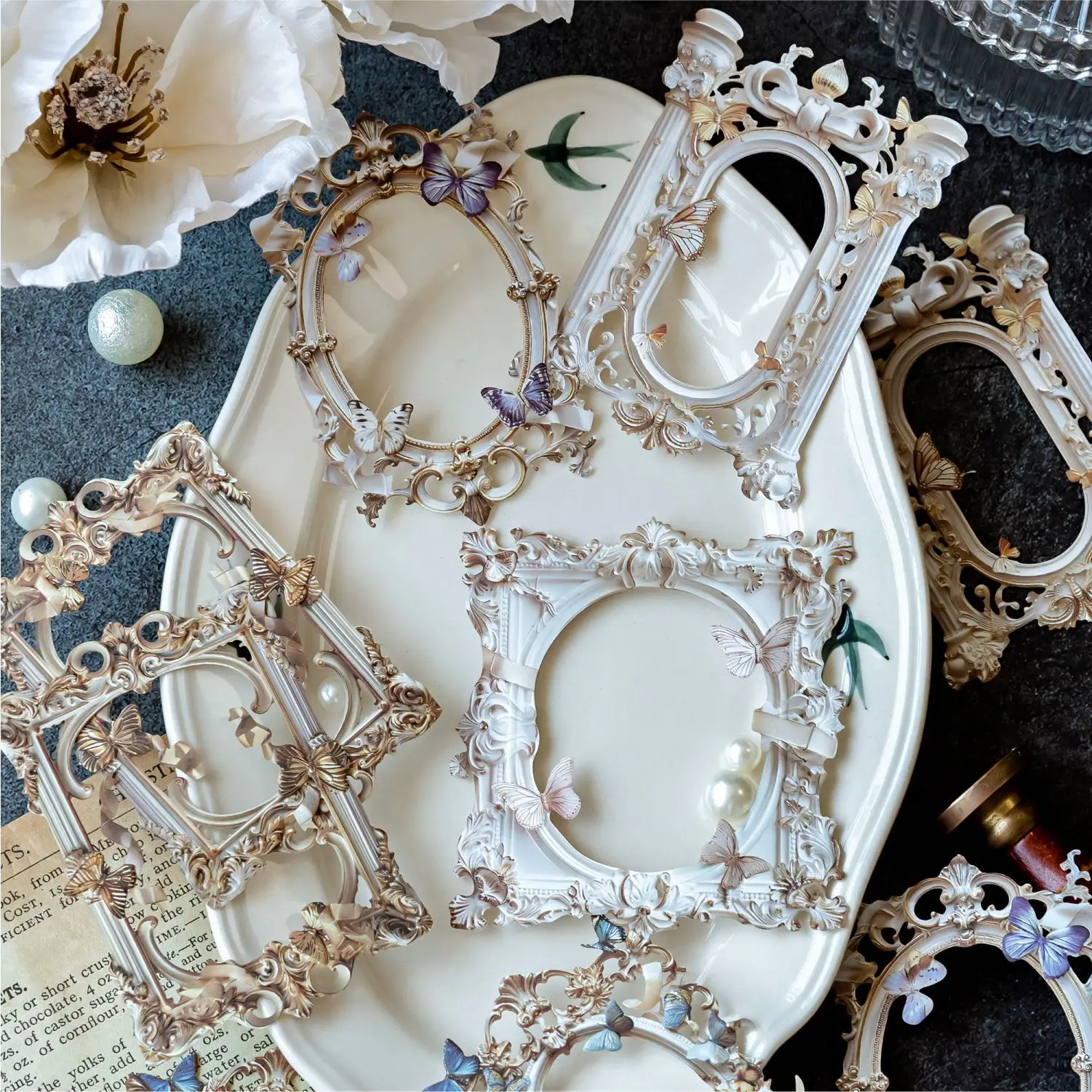 10 pcs 3D Style Hollow frame card material paper Decorative Diary handmade DIY Scrapbooking accessories Junk Journal Supplies