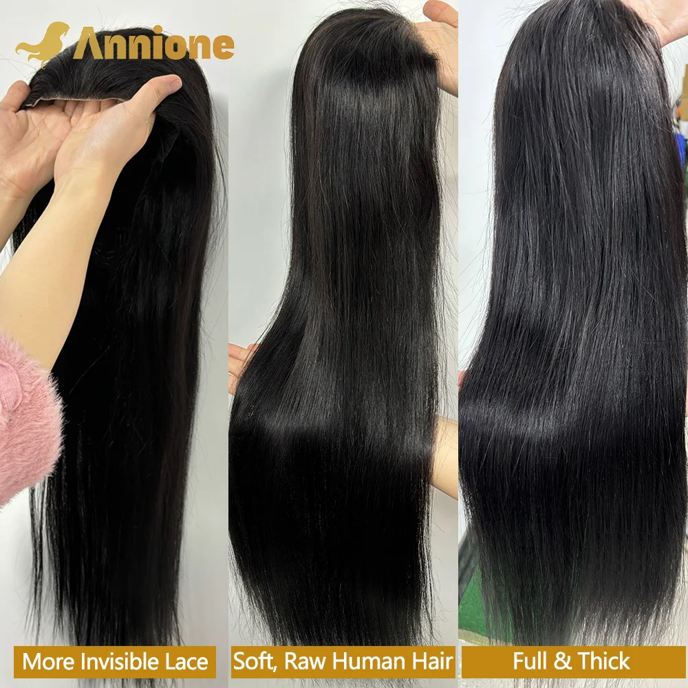 30 inch Glueless Wigs Human Hair Ready To Wear 6X4 Brazilian Straight HD Lace Front Human Hair Wig 100% Human Hair Wigs Glueless