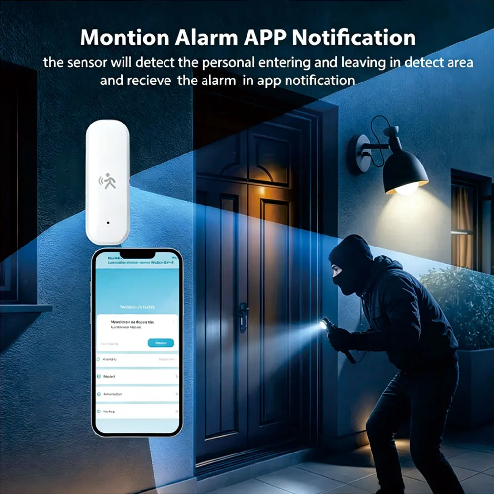 Zigbee 10G MmWave Radar Motion Sensor Smart Human Body Sensor with Illuminance Temperature Humidity Support Zigbee2MQTT image 6