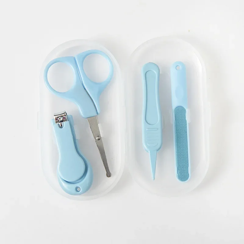 4pcs/set Baby Nail Clipper Set Children Kids Nail Cutter Scissors Files Small Nail Trimmer Baby Nails Care Tools Baby Care Items