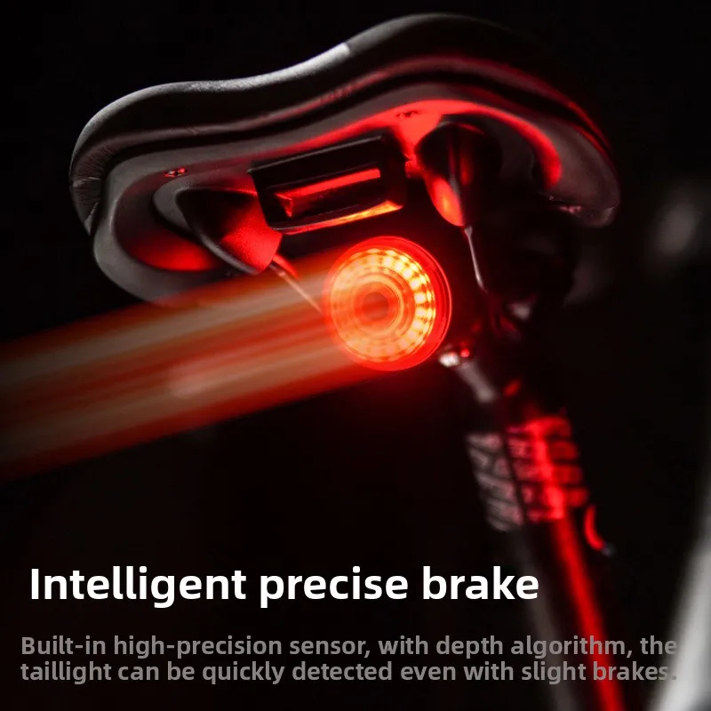 

Bike Tail Light Smart Sensing MTB Road Bike Rear Light IPX6 Waterproof Type-C Charging Taillight Cycling Accessory