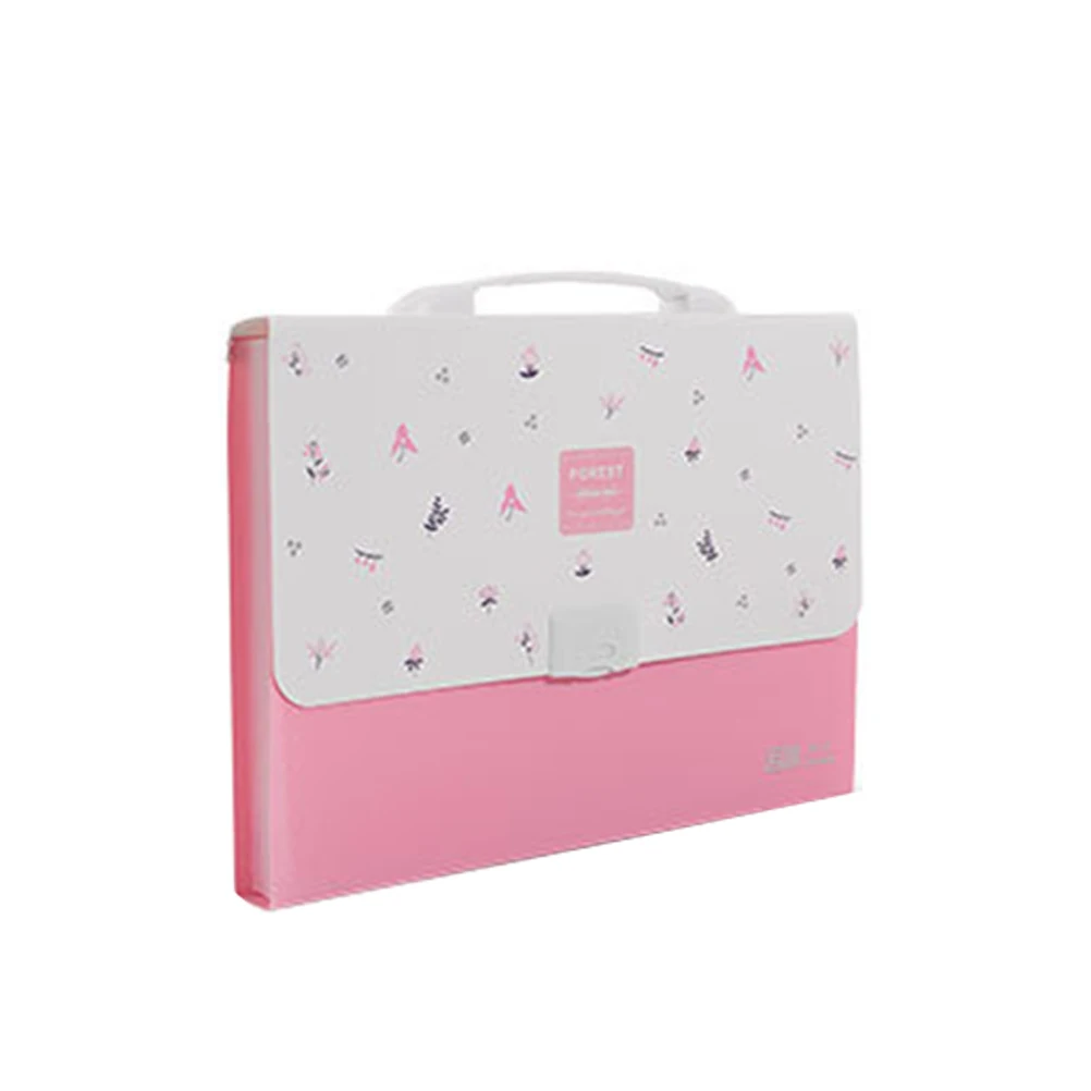 

Multilayer Document File Folder Accordion Folder Portable Lightweight For Office School Storage Organization Pink