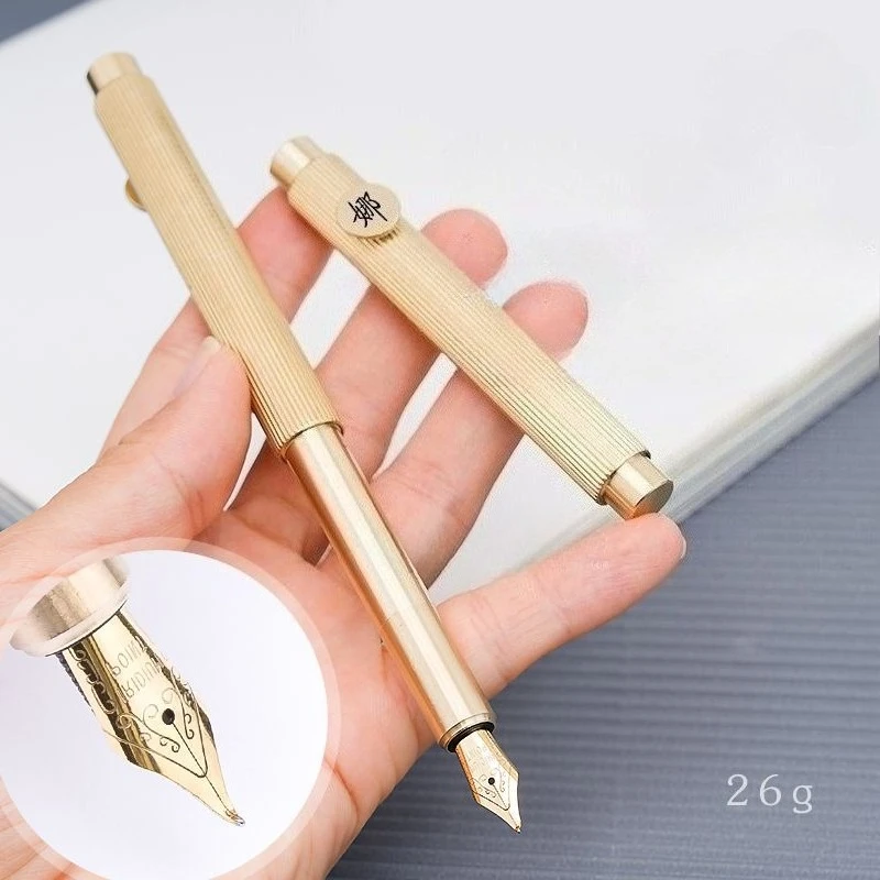 

BALAOYE JOWO Brass Fountain Pen Luxury Flex Nib F/M/B 0.5/0.7/1.0 1.2mm Bent Curved Tip Calligraphy Pens Business Practice Gift