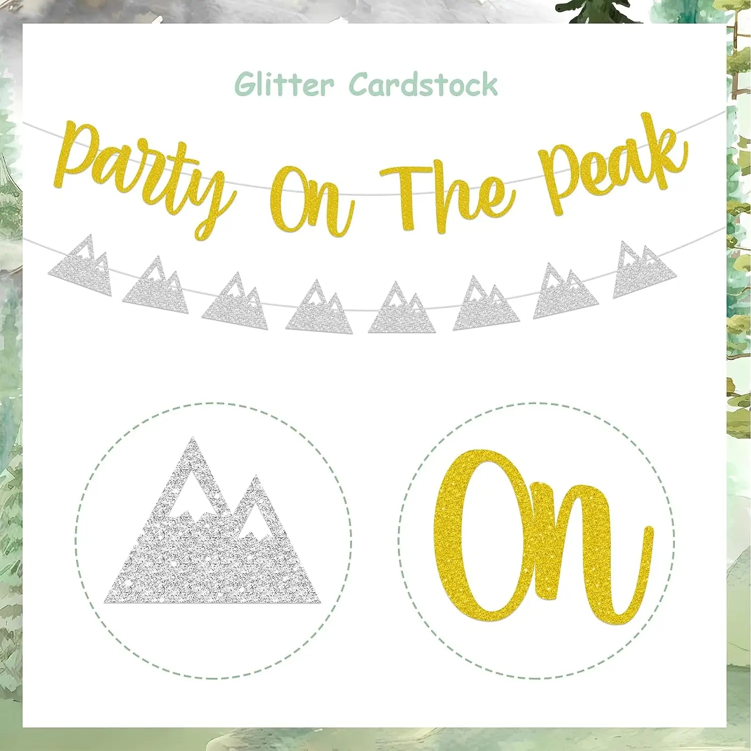 Camping Bachelorette Party Decorations Party on The Peak Banner Mountain Garland for Cabin Mountain Bridal Shower Party Supplies