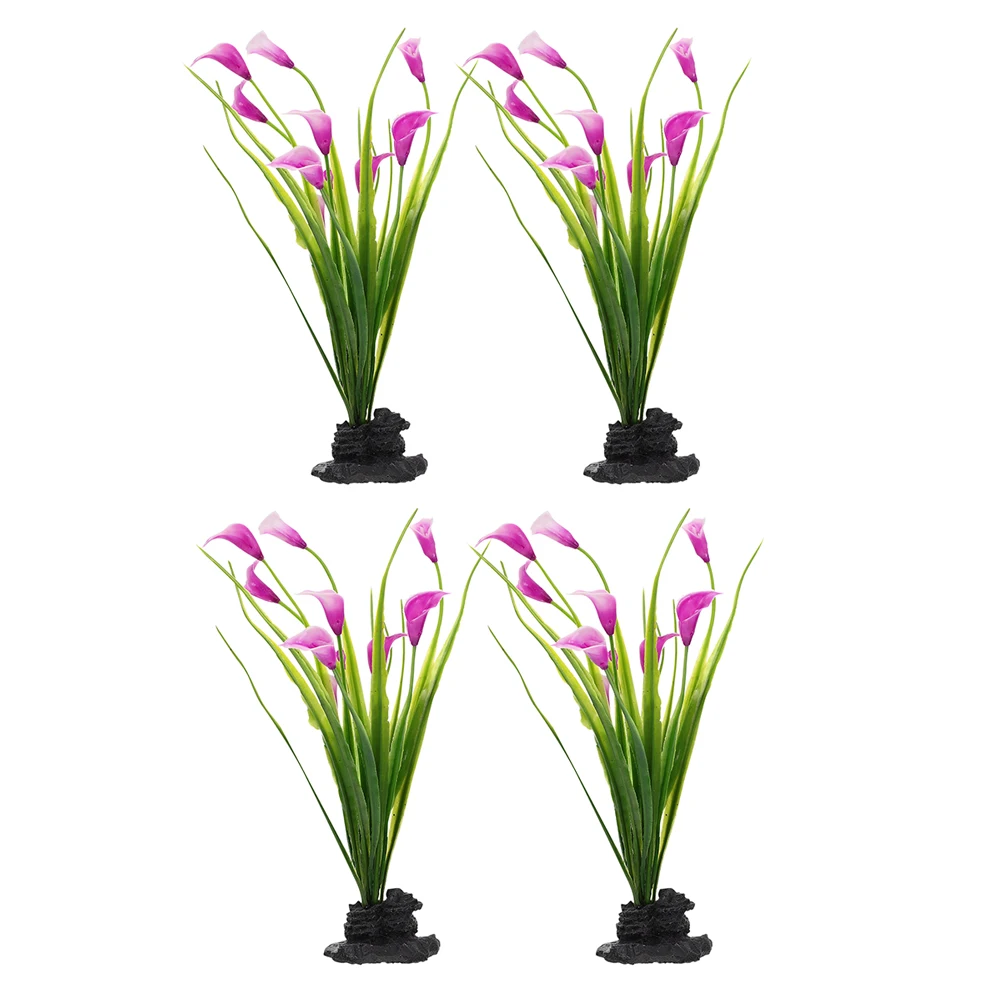 

4 Pcs Artificial Flowers Sashimi Plate Decoration Faux Succulents Plastic Cold Dish Creative Design Exquisite Lifelike