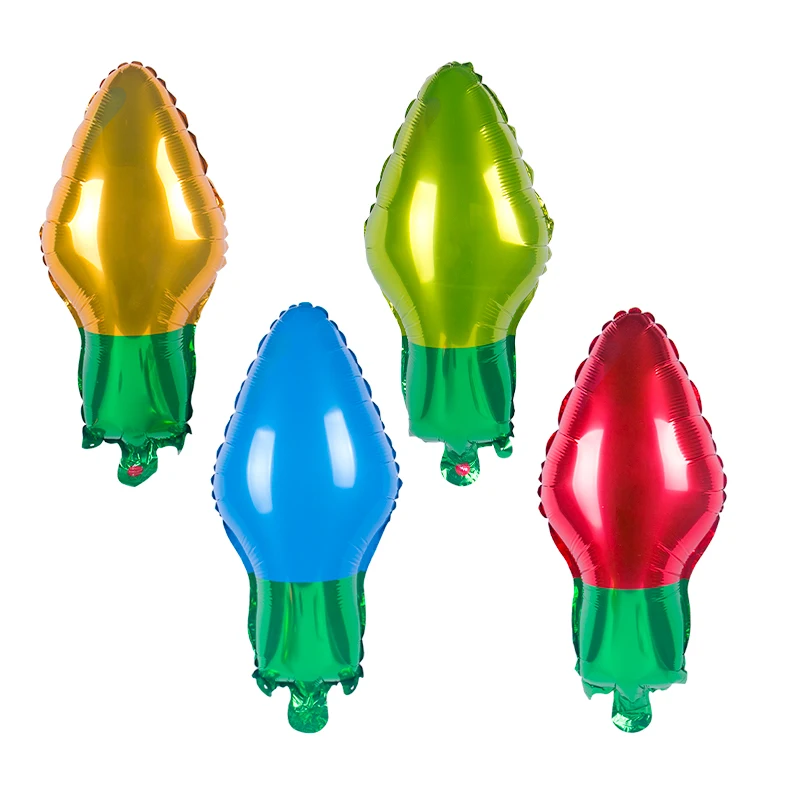 8/12/16pcs Christmas Light Bulb Foil Balloon Christmas Balloons Xmas colorful Light Bulb Ballons Decorations for home new year