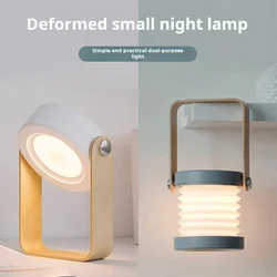 Retractable LED Lantern for Children, Small Night Lamp, Bedroom, USB Charging, Eye Protection, Folding Touch Table Lamp