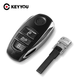 KEYYOU Remote Smart Key Shell per VW Volkswagen Touareg 2010-2018 portachiavi per auto Fob 3 pulsanti