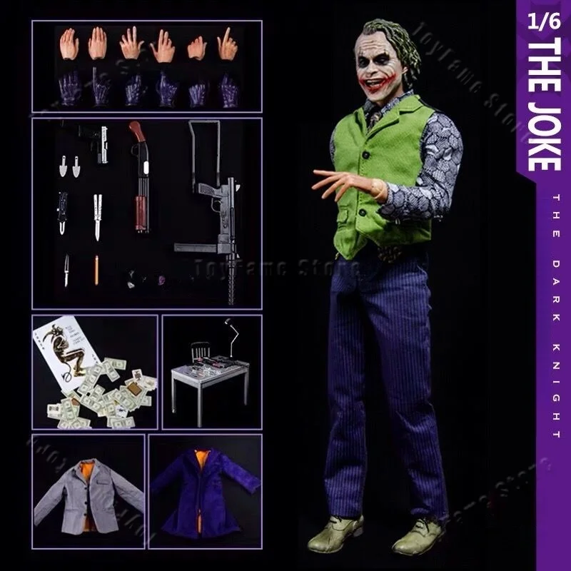 HC Hot Toys Real Clothes Joker Figure The Comedian Play Arts The Dark Knight 1/6 Articulated Joints Collectible Model Toy 30CM - view 3