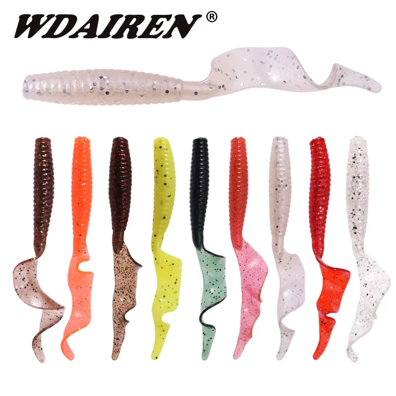 

5 Pcs Fishy Smell Silicone Soft Bait 8.5cm 4.5g Long Tail Swimbaits Worms Wobblers Fishing Lure Artificial Baits for Carp Bass