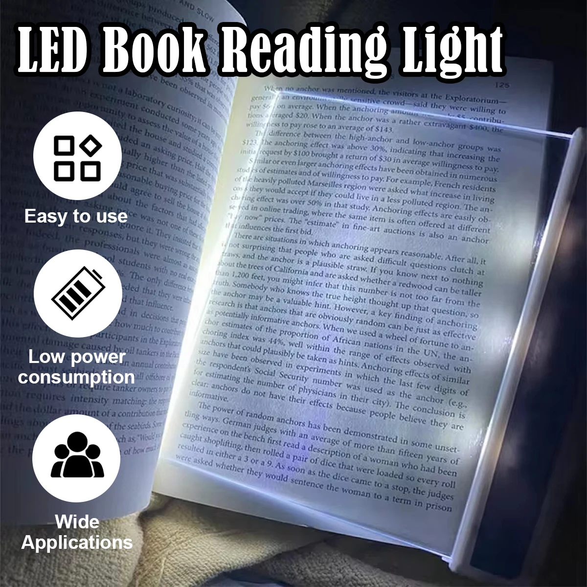 Flat Night Vision Reading Lamp Night Light Portable Battery Battery Powered Lights For Book Book Led Reading Led Light Led Panel