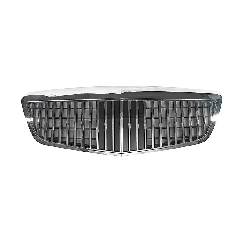 Black Radiator Grilles For Mercedes Benz S Class Promote Maybach 2019-2012Front Double Kidney  Hood Gloss Plasstic