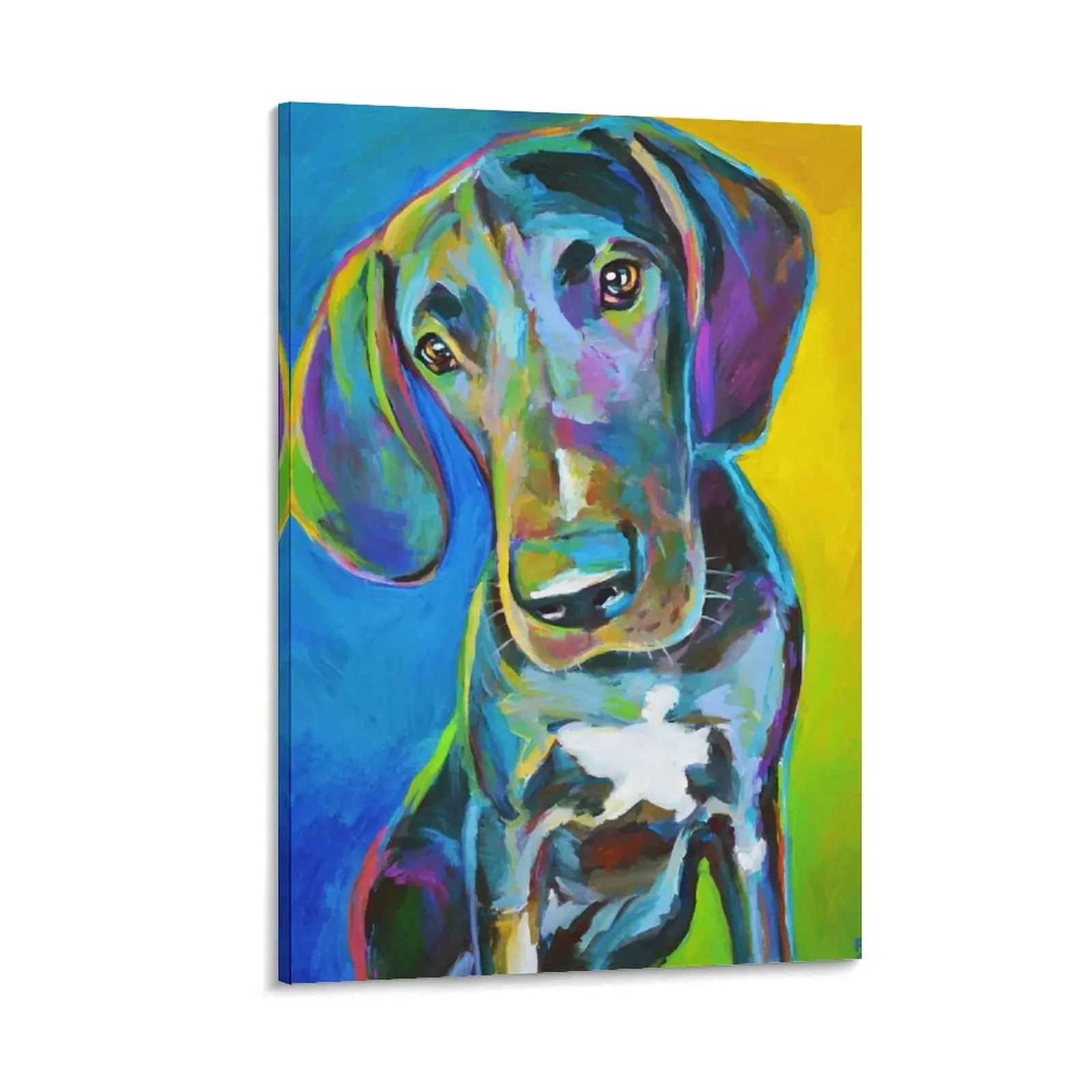 

Colorful GREAT DANE Painting by Robert Phelps Canvas Painting living room decoration art