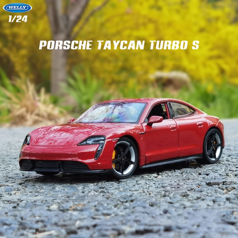 

Welly 1:24 Porsche Taycan Turbo S Alloy Car Model Simulation Decoration Collection Gift Toy Die Casting Model Boy Toy B547