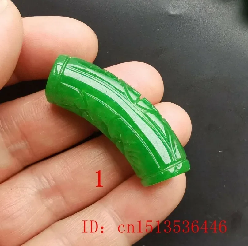 1 szt. Naturalne koraliki za zielonego jadeitu pieniądze DIYA bransoletka kolczyk charms Jadeite biżuteria akcesoria Amulet prezenty dla kobiet mężczyzn — zdjęcie 5