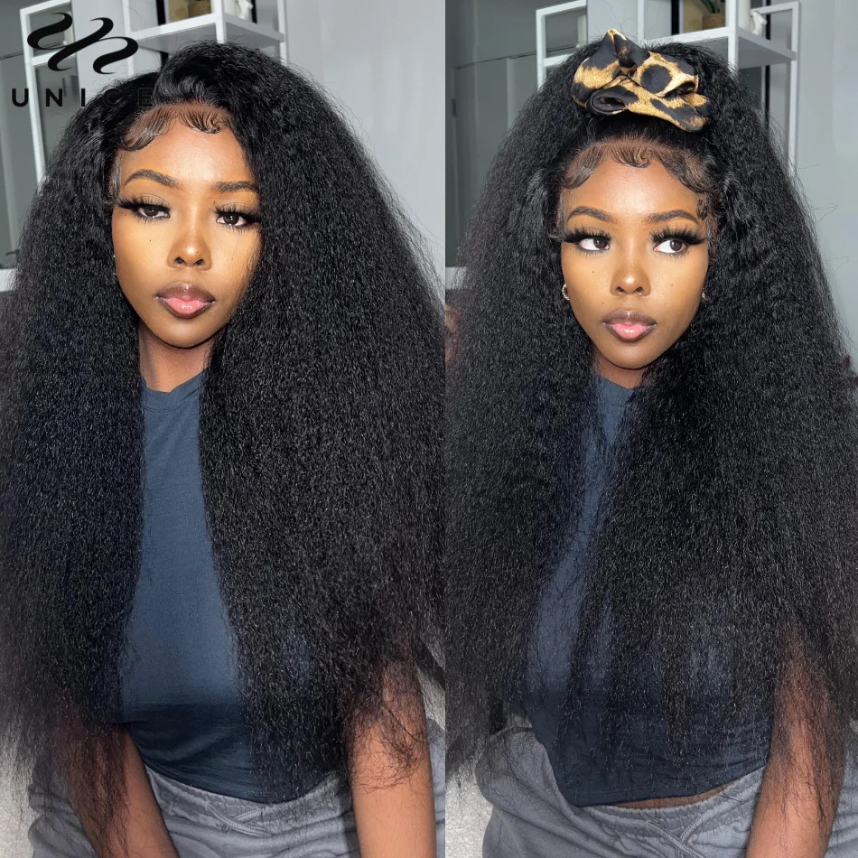 UNice شعر 13x4 شعر مستعار غريب مستقيم قبل قطعها قبل قطع قبل ابيض شعر مستعار غلويليس شعر الإنسان الدانتيل شعر مستعار أمامي 150% الكثافة #1