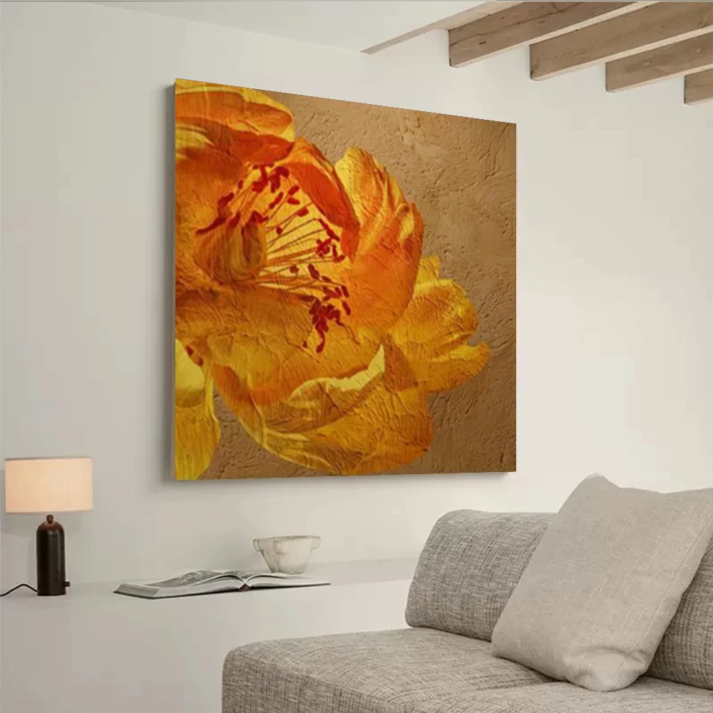 High Quality Wall Art Picture Canvas Poster Golden Porch Mural 100% Hand-painted Abstract Oil Painting Modern Gold Leaf Artwork