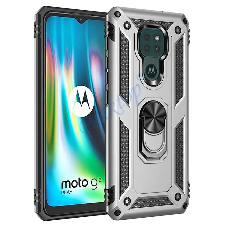 for Moto E7 Plus Case for Phone Moto E 7 Plus Case Shockproof Armor Rugged Military Protective Car Holder Magnetic Cover