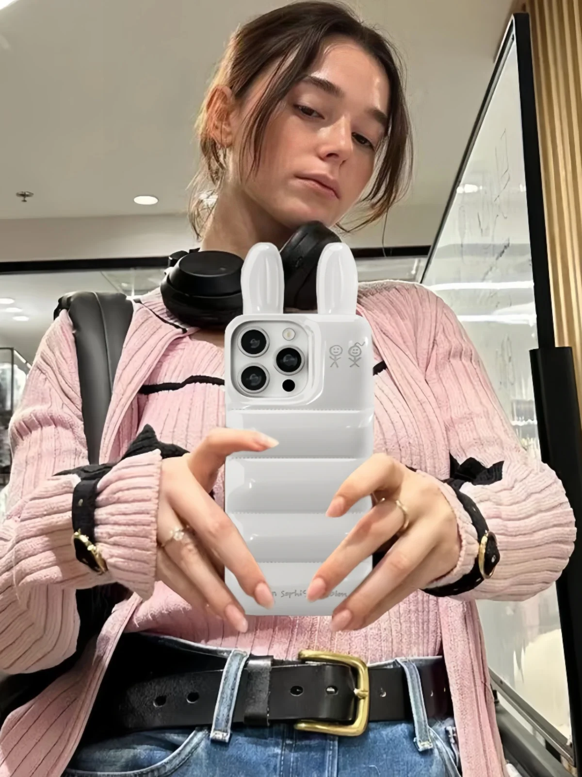 

Своичный корейский чехол для телефона с кроличьими ушками Jaet для iPhone 7 pro Max 4, роскошный защитный чехол Creative De...