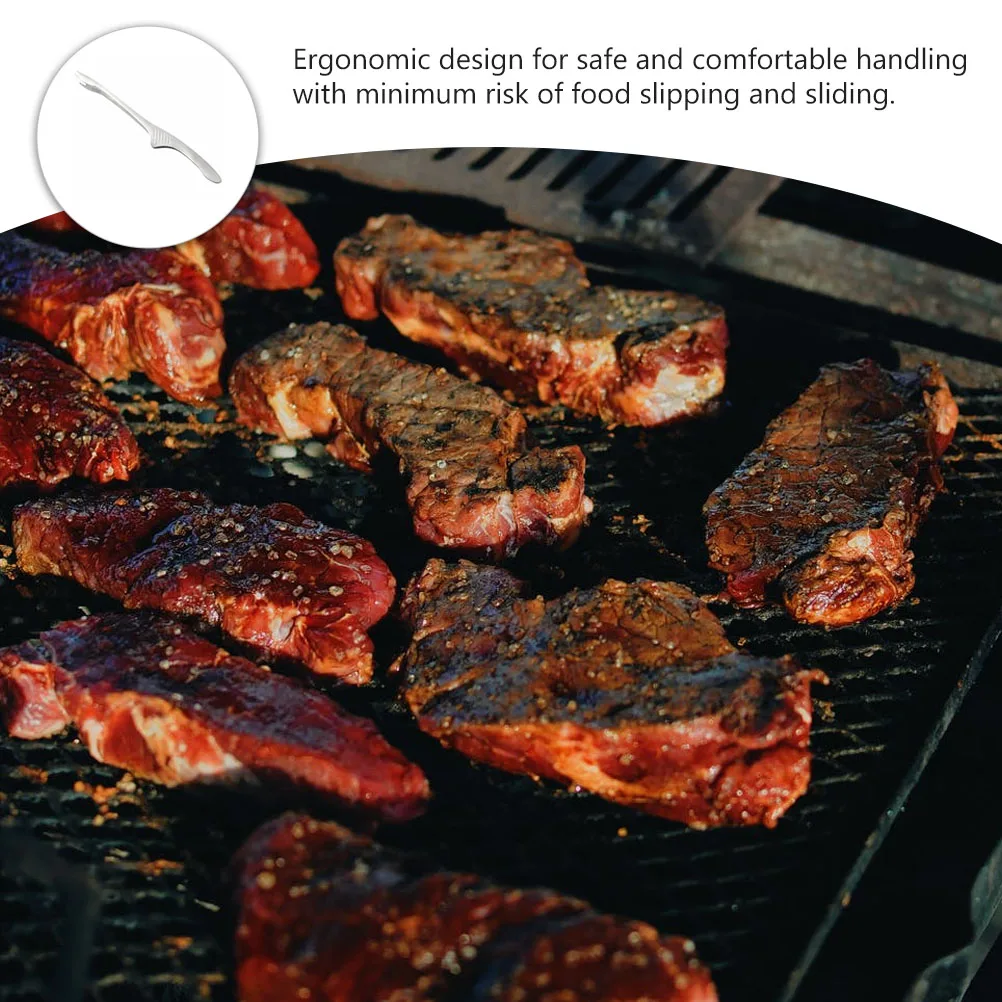 

Barbecue Accessories Grill Tools Grilling Tongs Household Anti-scalding Silver Food for Serving