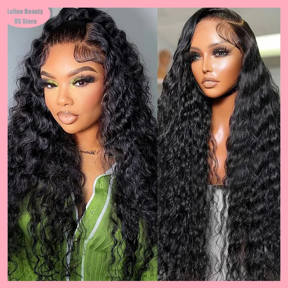 Lafion Deep Wave Frontal 13x6 Wig Water Wave Human Hair Wig Curly Hd Lace Wig 13x4 Human Hair Black Wig Brazilian For Women