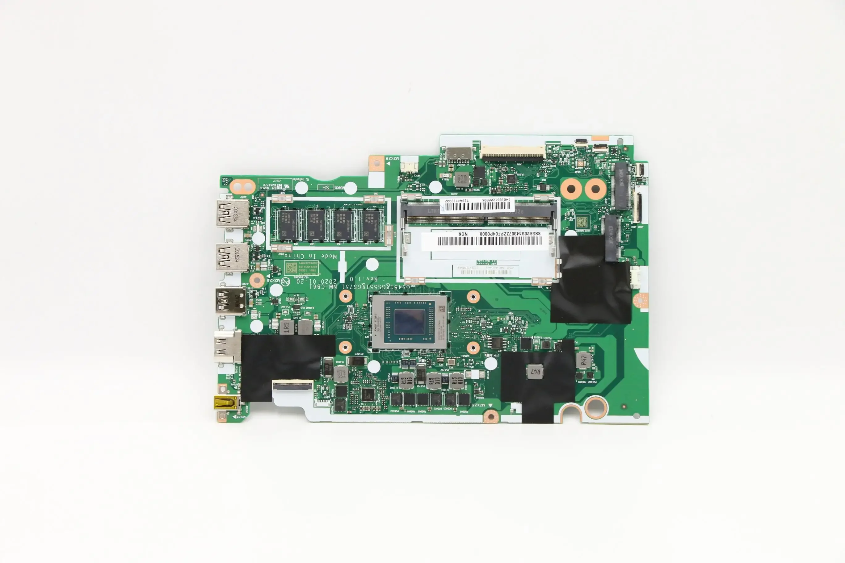 Für Lenovo Ideapad 3-15are05 Laptop Motherboard mit R3-4300U R5-4500U 4g NM-C861 voll getestet