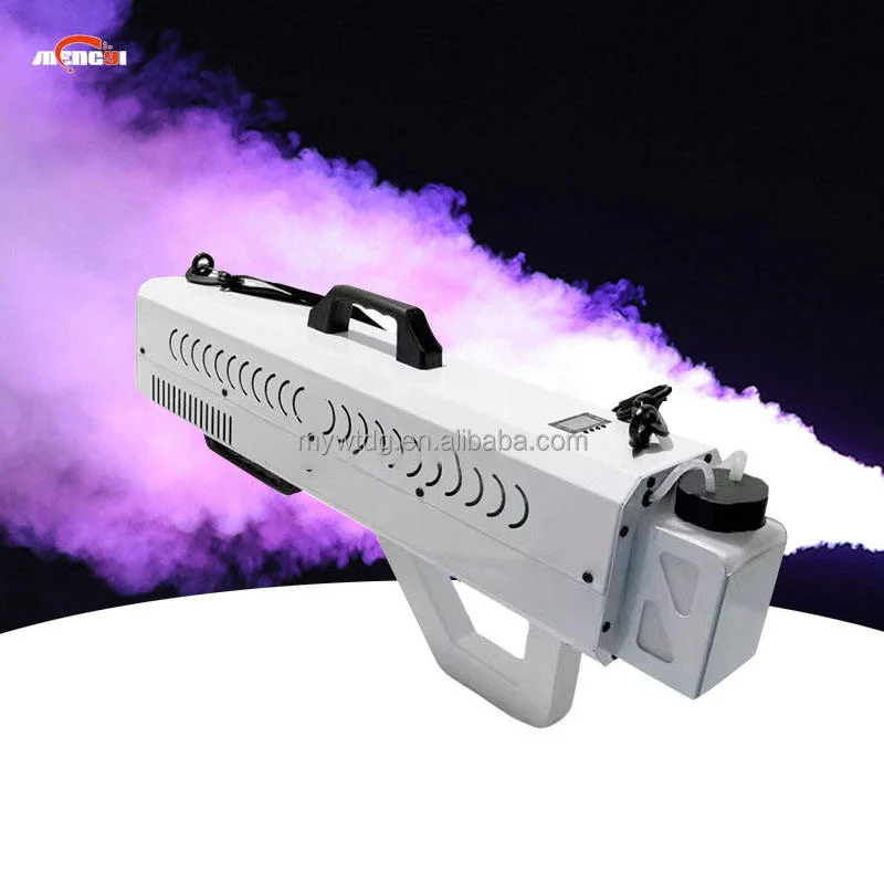 Portable 1500W White Dry Ice Fogger High Power Handheld Smoke Machine Gun for Chinese New Year Party Wedding Stage Fast Dry Ice