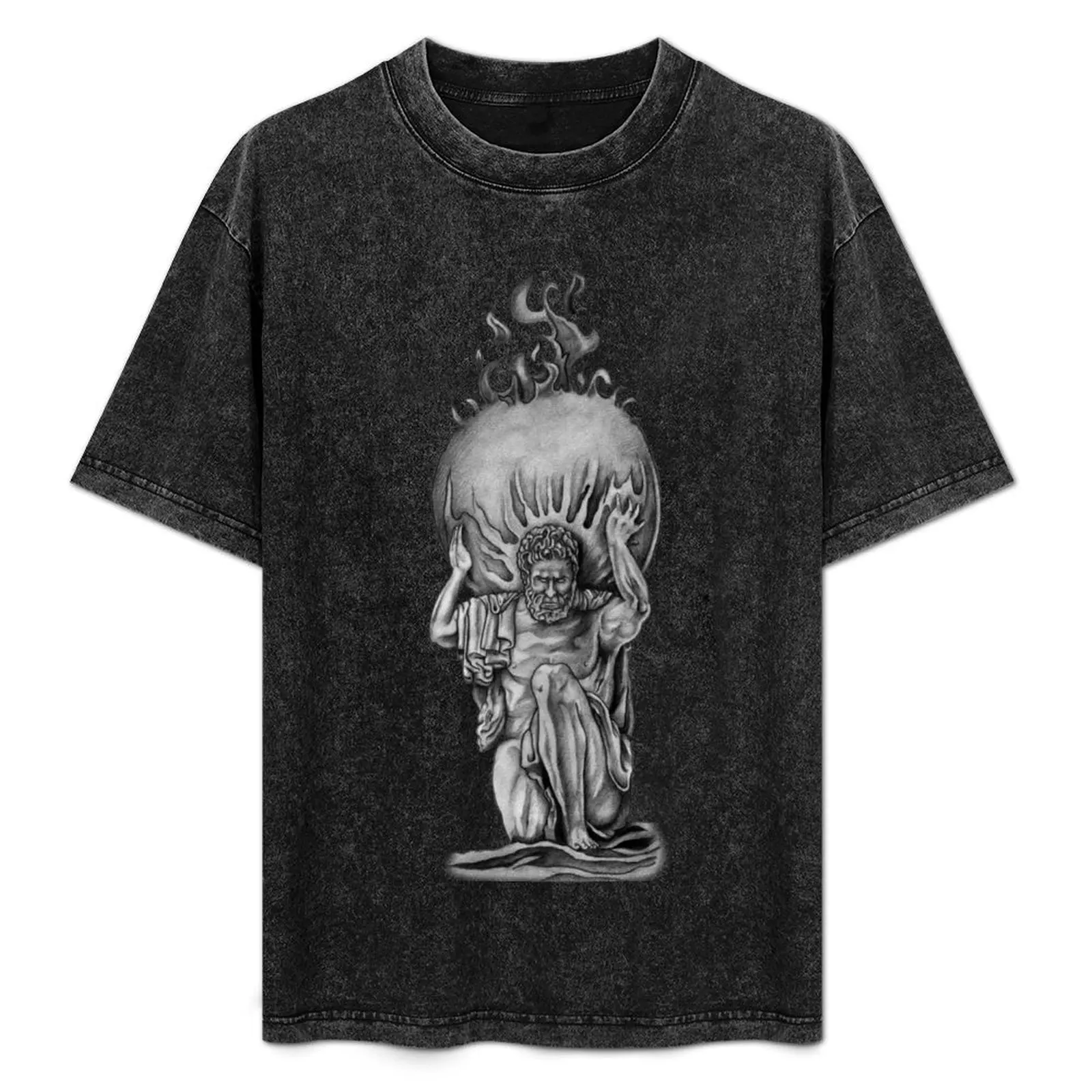 

Atlas Statue - Mythology T-Shirt Water Resistant Casual T-Shirt