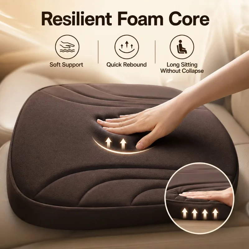 Three-Stripe Car Seat Cushion Faux Suede Breathable Anti-Slip Universal Seat Pad One-Piece Molded Auto Interior Cover Mat view 4