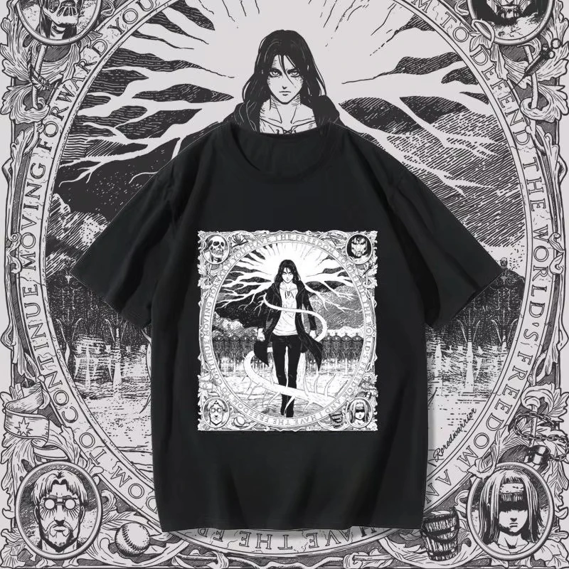 المرأة تي شيرت انمي ياباني قميص أنيمي عادية موضة قميص الصيف القطن تي شيرت الشارع الشهير Versized تنفس القمم #1