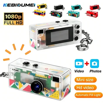 KEBIDUMEI Mini Action Camera Retro Support Memory Card Thumb Keychain Camera 0.96inch…