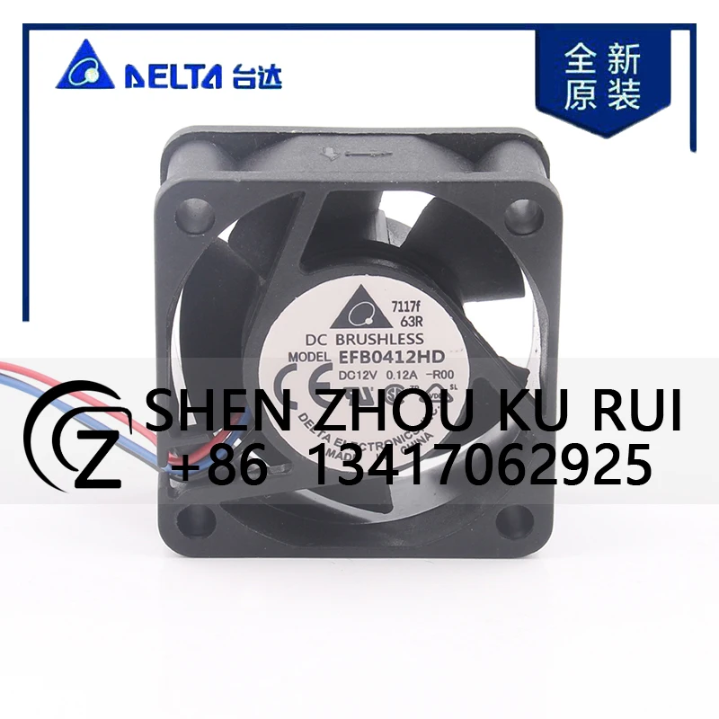 

Delta 5V 24V 48V DC 12V 0.12A AC EC 4020 40X40X20MM 4CM Double Ball Converter 3-wire Speed Measurement EFB0412HD-R00 Cooling Fan