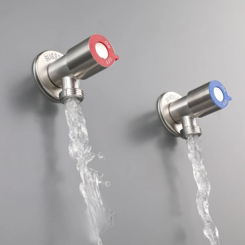 

1 шт., угловой клапан из нержавеющей стали для горячей и холодной воды, большой слив для туалетной воды, треугольный клапан, переключатель, медь, 3/4 дюйма