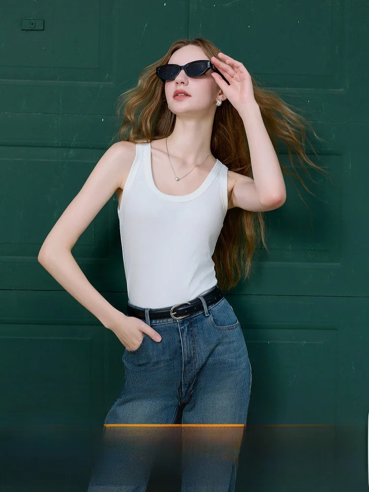 

Женский жилет Tee-Color 2025: Новинка осени, универсальный, с круглым вырезом, на тонких бретелях, приталенный, для ношения как базовый слой или верхняя одежда