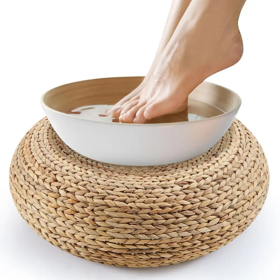 Polegada pedicure tigela fezes folha de banana pedicure fezes apto para a maioria dos tigelas pedi tigela não incluída