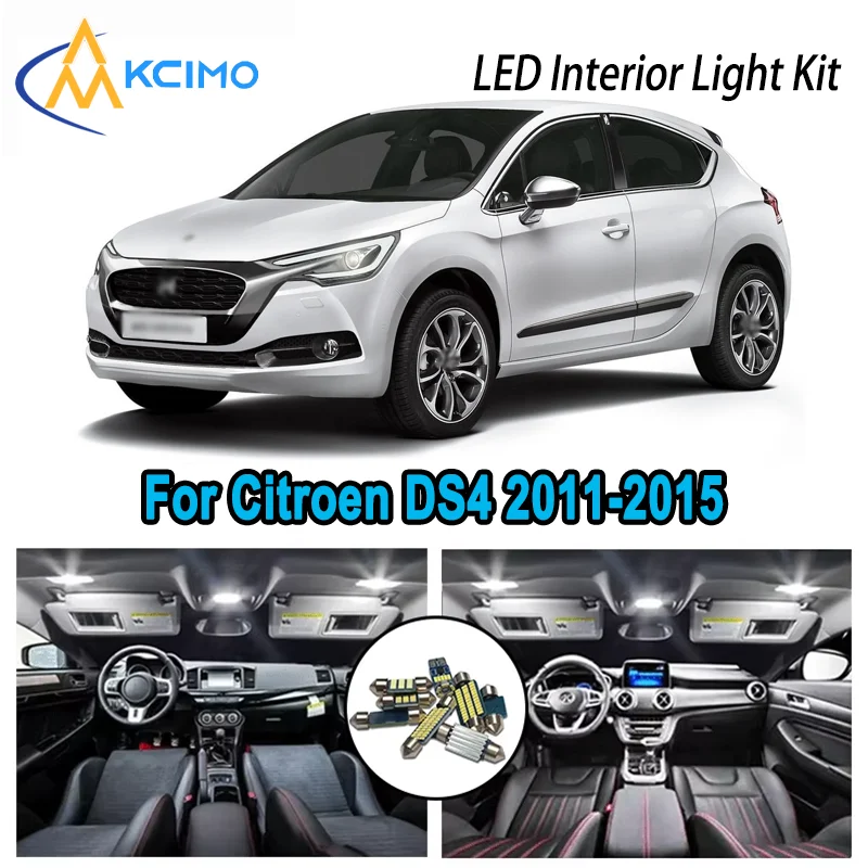

For Citroen DS4 2011-2015 2012 2013 2014 2015 Premium Bright LED Interior Dome Map Trunk Light Kit Car Led Lamps Canbus No Error