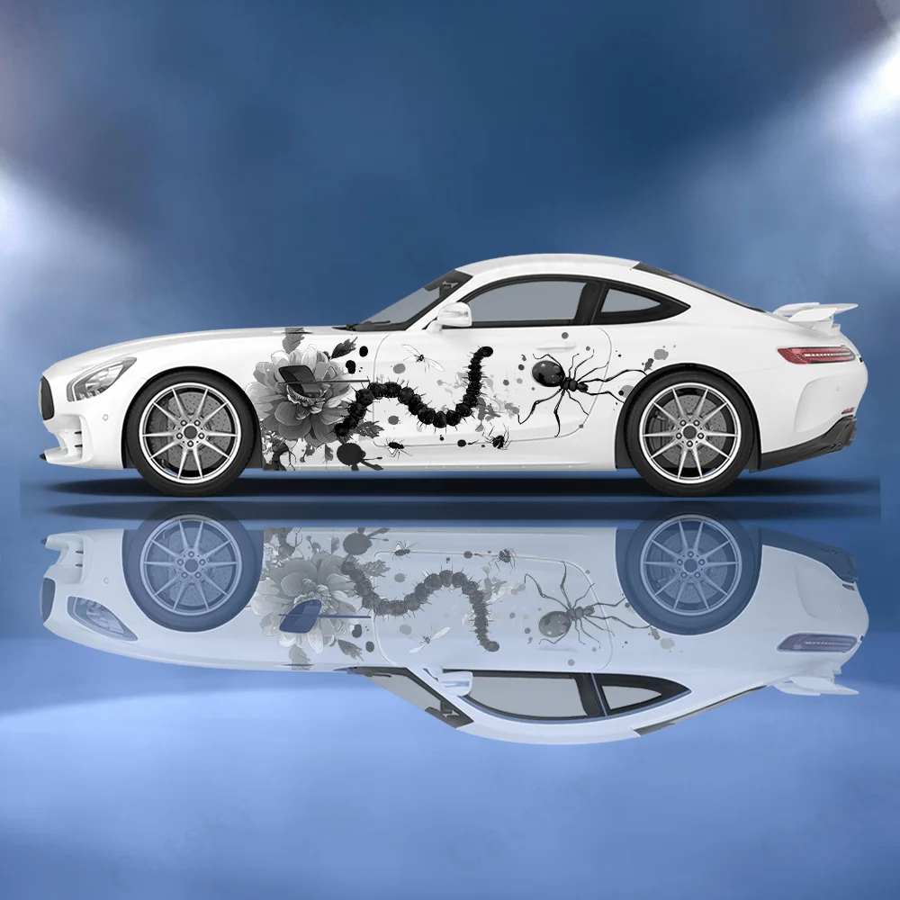 

Black Scorpion Spider Flower Car Side Sticker Decor,PVC Waterproof Scratch Resistant Decal,Car Protection,Auto Accessories Gift