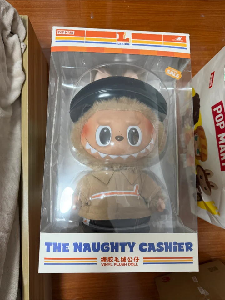 NEW POP MART LABUBU THE MONSTERS-The Naughty Cashier Vinyl Plush