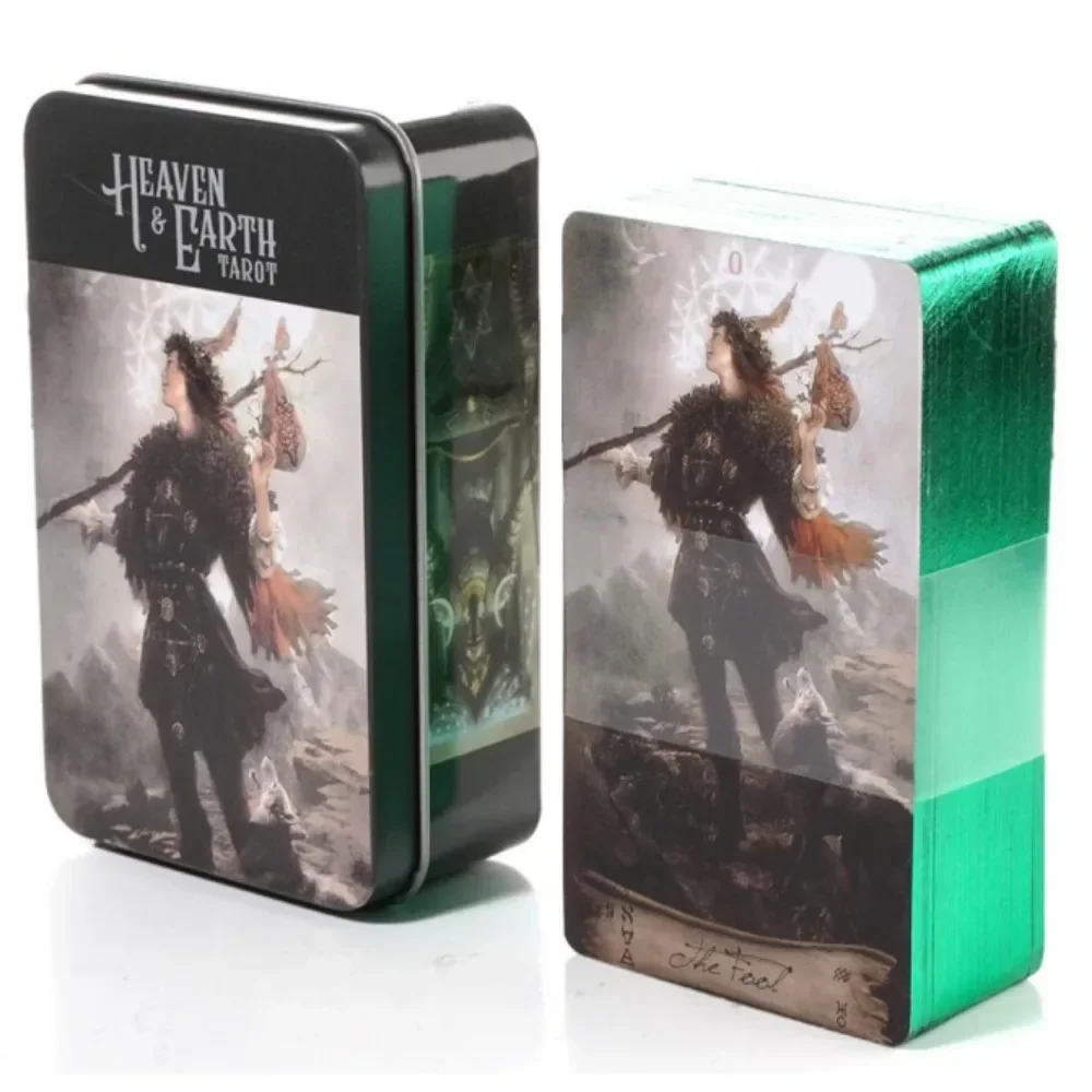 Decameron Tarot Deck In Een Blikken Doos Vergulde Rand voor Waarzeggerij Game Card 78 stks Bordspel